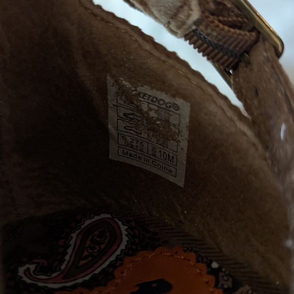 Rocket Dog Brown Corduroy Platform Heels with Bow retro style size 10 - Picture 8 of 8